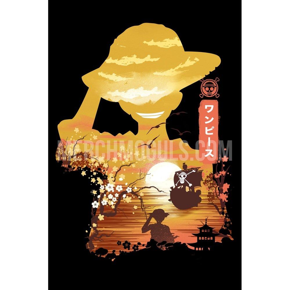 "Ukiyo Pirate Sunset" Metal Art by Dandingerozz