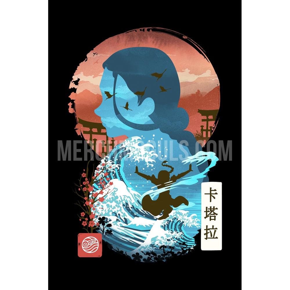 "Ukiyo Waterbender" Metal Art by Dandingerozz