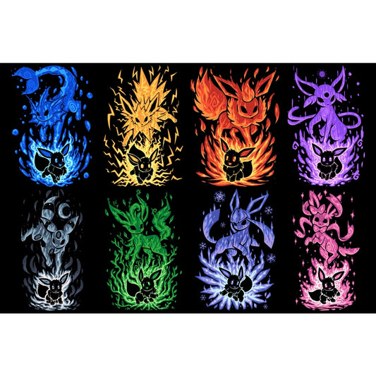 "Eeveelutions Within" Metal Art by TechraNova