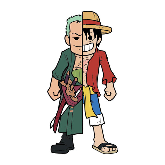 One Piece "Split Luffy & Zoro" Enamel Pin - Limited Release